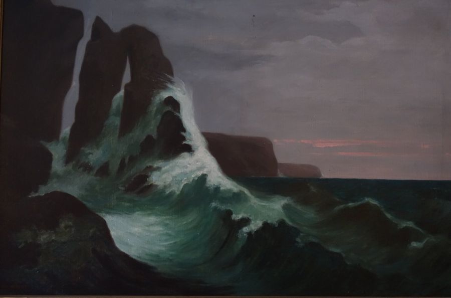 Null Joseph AUBERT (1849-1924) Marine Huile sur toile signée en bas à gauche 55 &hellip;
