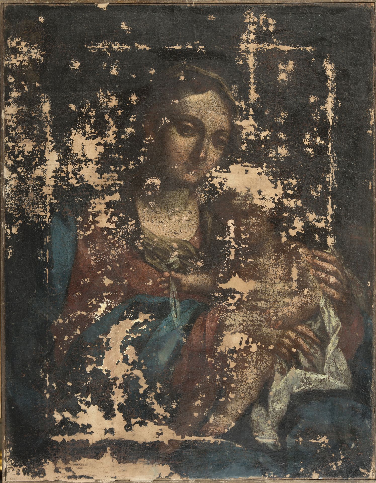Null 博洛尼亚画家，18世纪



圣母与圣婴

布面油画，cm. 64 x 49,5



画作的状况

十九世纪的修饰。绘画的立面有明显的零星落色