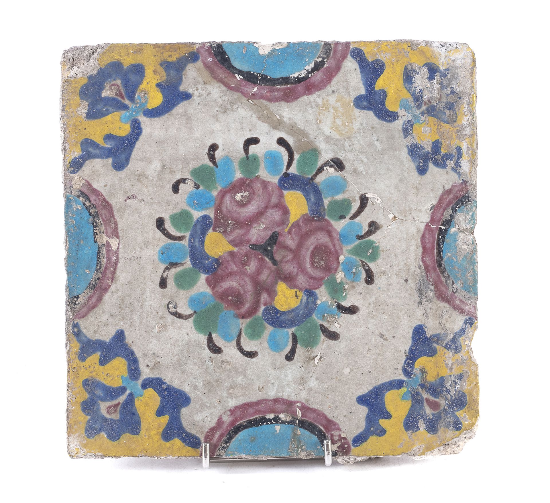 Null PAINTED TILE, 19TH CENTURY