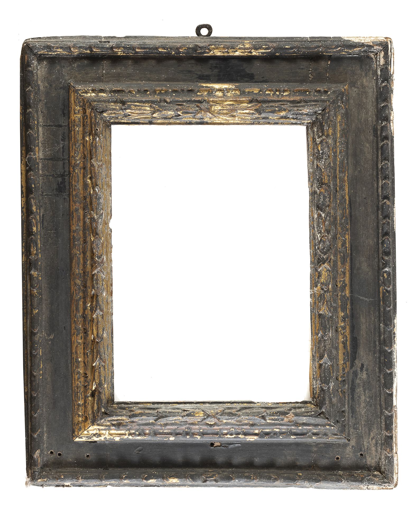 Null 黑漆木框，18世纪

平面部分有花环边框。

光线39x28厘米。