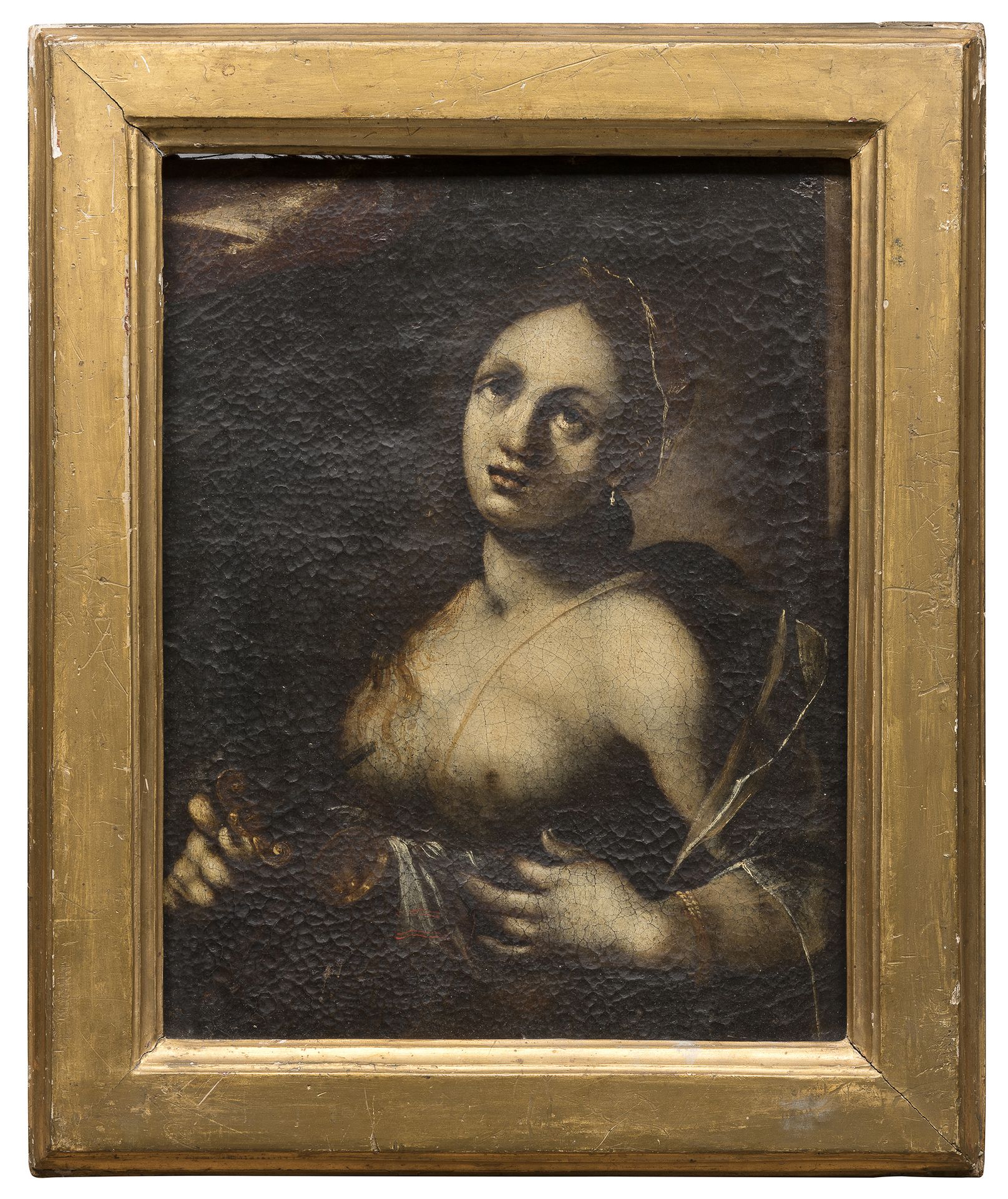 Null 伦巴第画家，18世纪



Lucrezia

布面油画，28 x 21厘米

镀金框架



画作的状况

19世纪的修饰。脸部右侧和下角有一处修复&hellip;