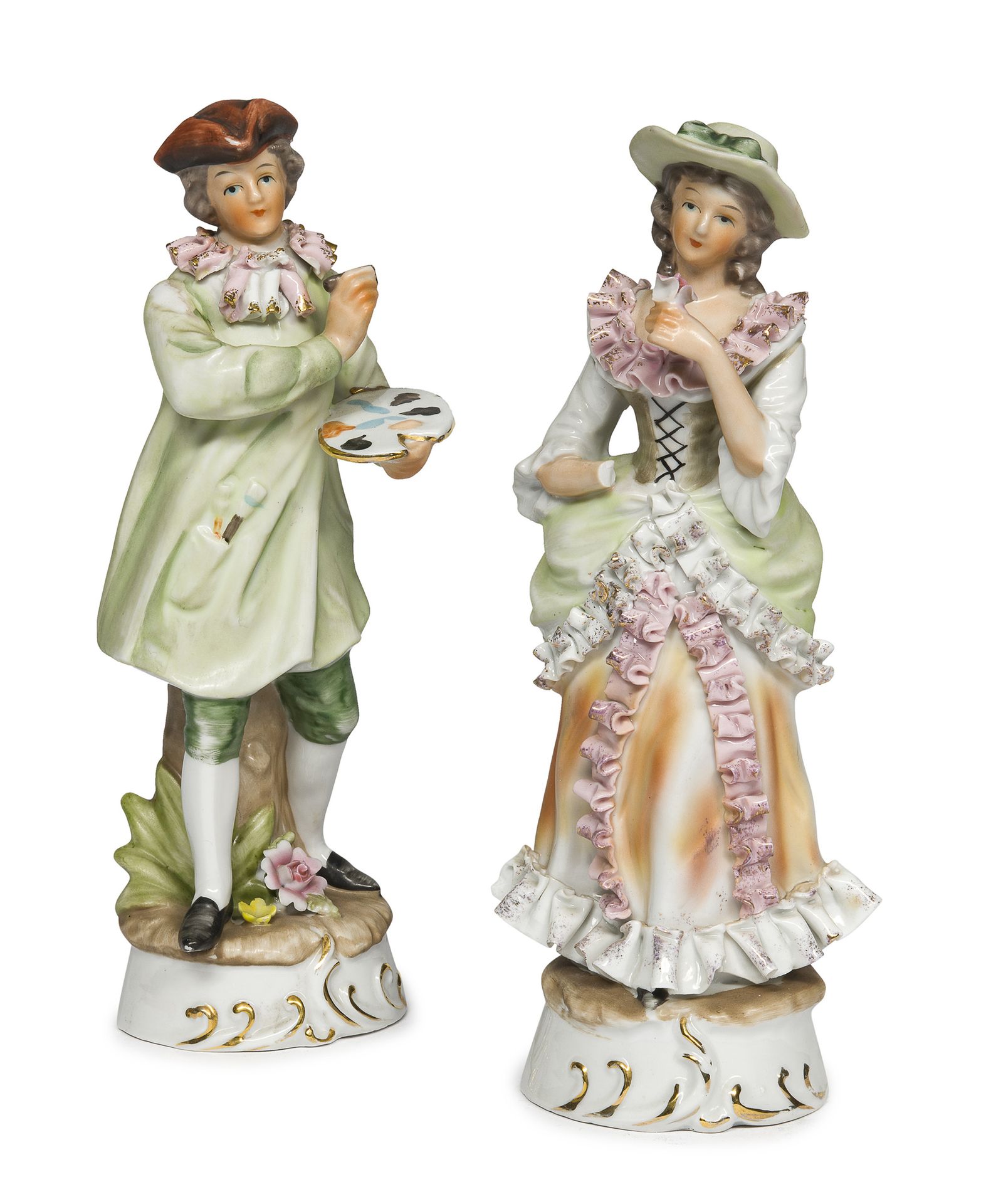 Null PAIR OF PORCELAIN FIGURES, 20th CENTURY