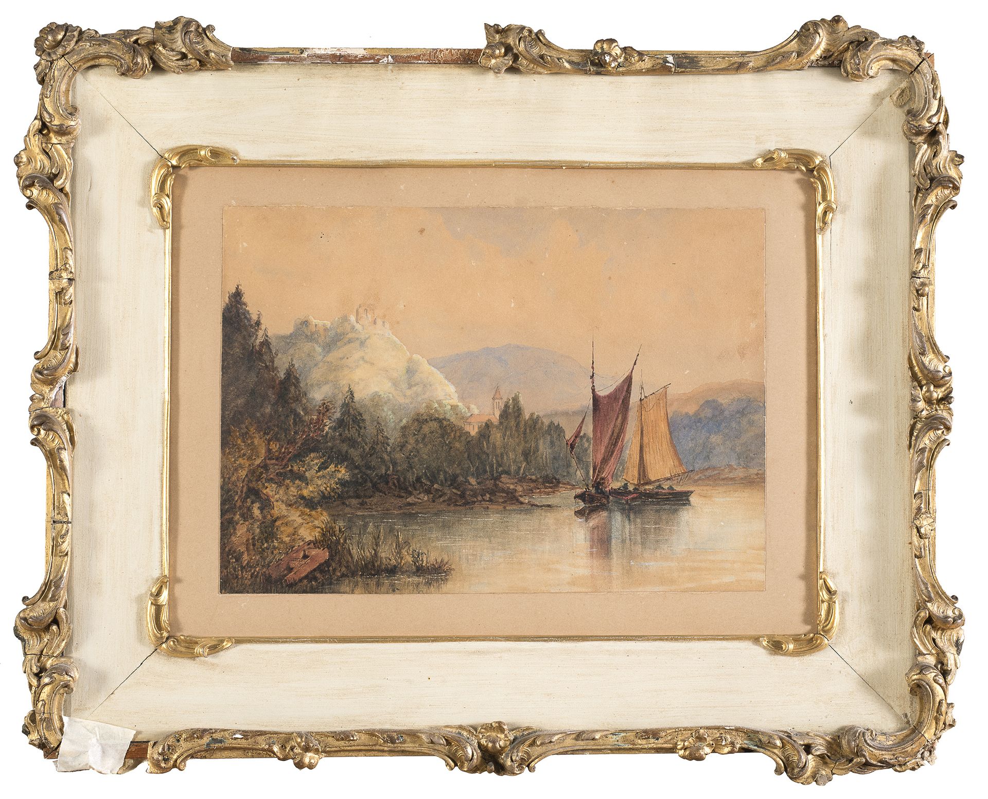 Null A PAIR OF EUROPEAN WATERCOLORS EARLY 20TH CENTURY