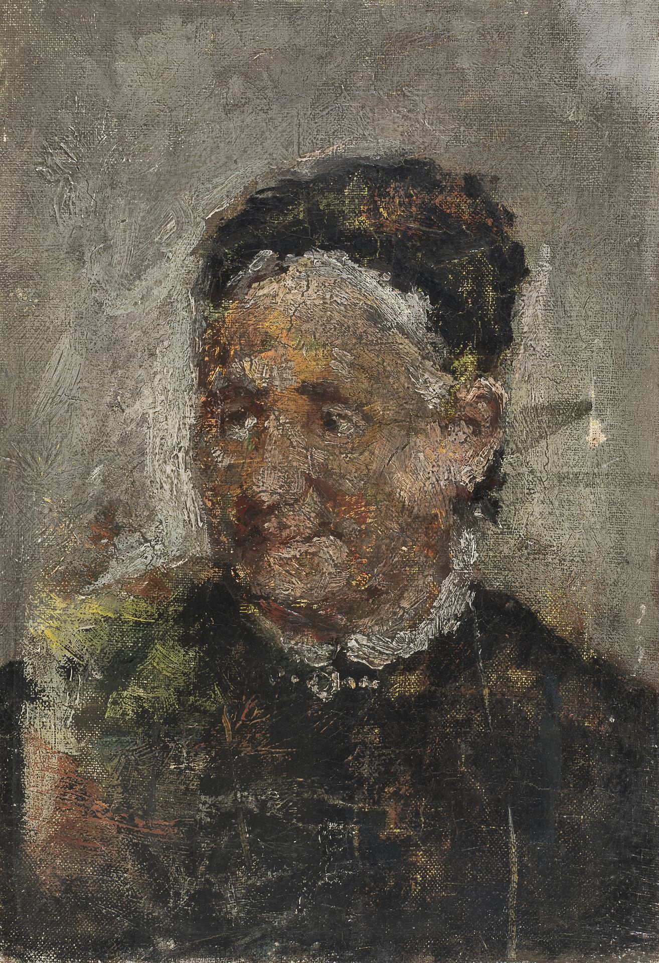 Null 20世纪画家



一位老年妇女的肖像

布面油画，32 x 22厘米

无符号