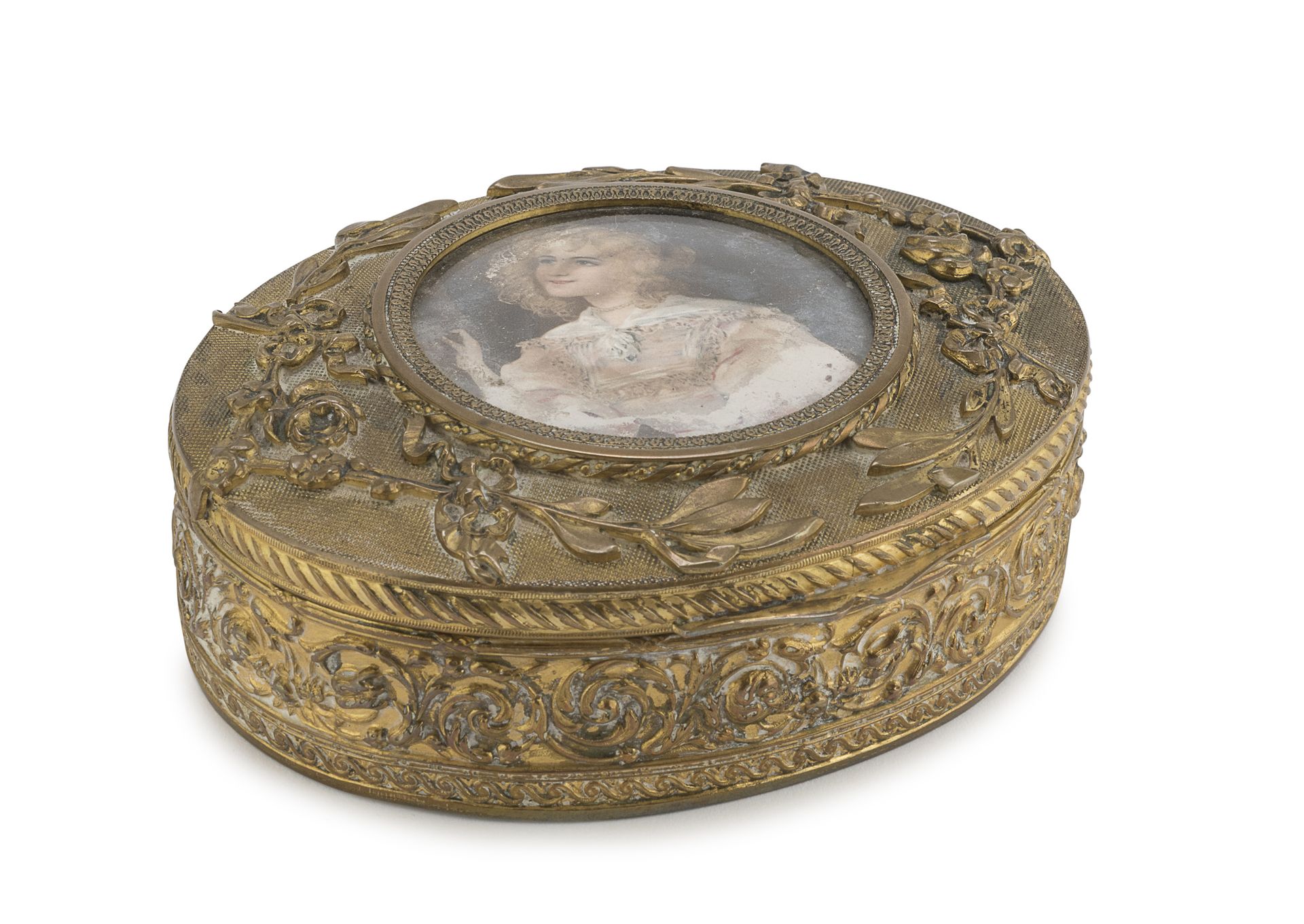 Null JEWELERY BOX IN GILDED BRONZE, LATE 19th CENTURY