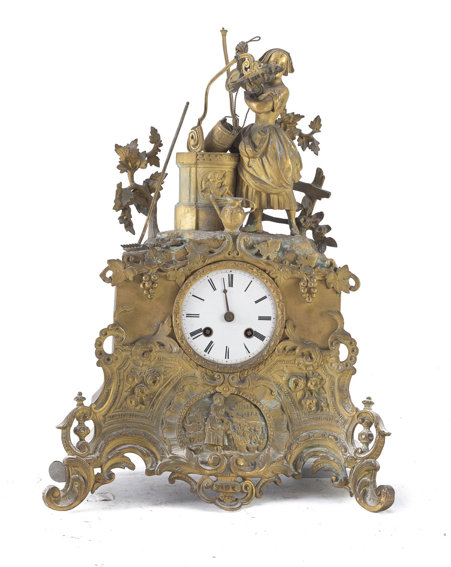 Null REMAINS OF BRONZE CLOCK, 19th CENTURY
