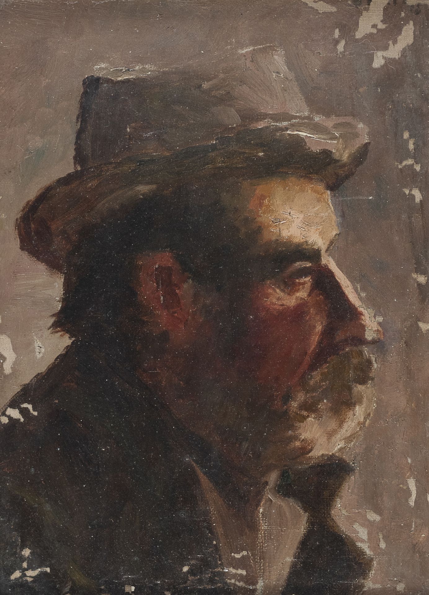 Null 意大利画家，19世纪



一个戴帽子的男人的轮廓

布面油画，34 x 28厘米

无符号

有框



画作的状况

最近重新着色。散落的油漆溢出&hellip;