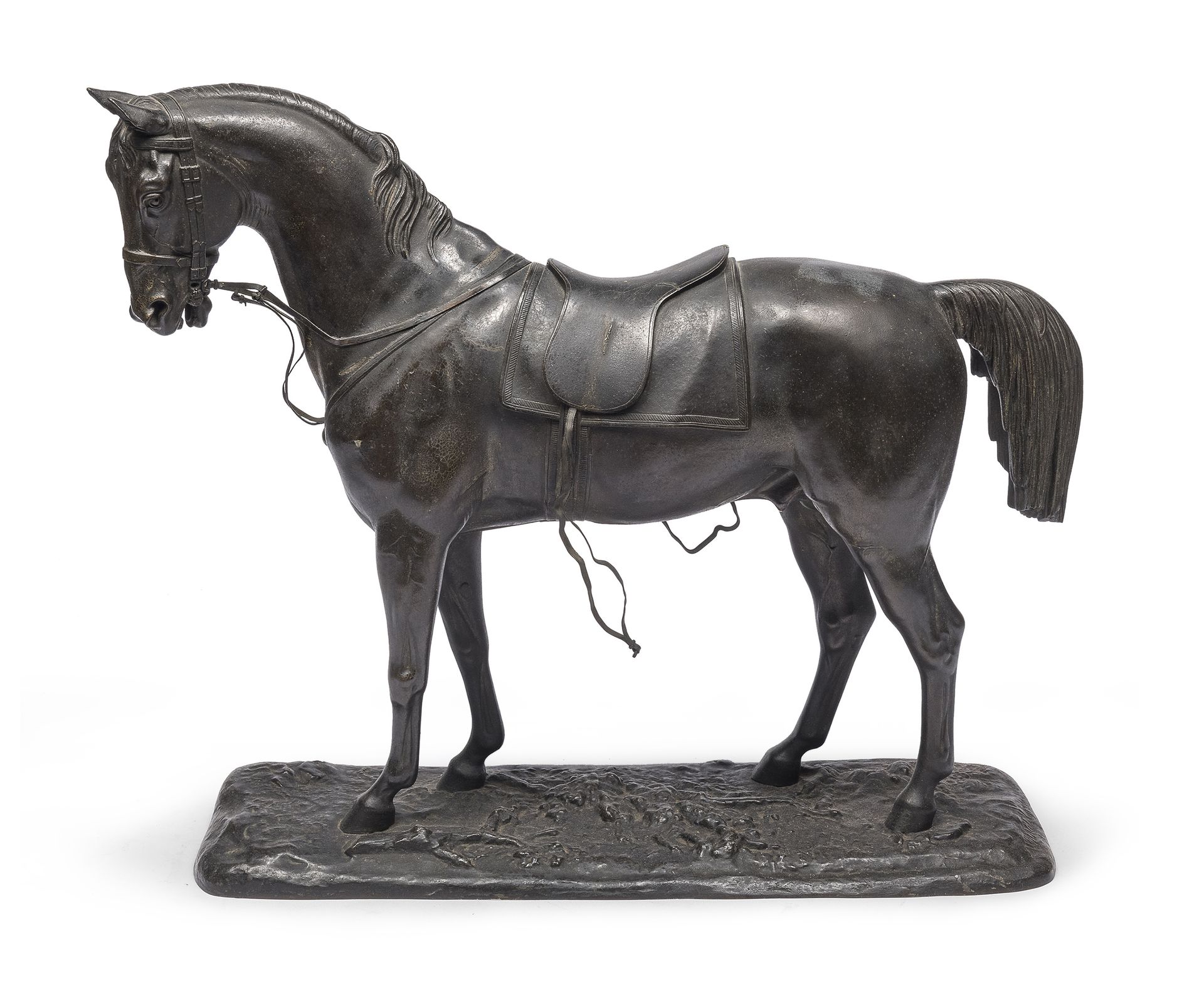 Null 
ARTHUR WAAGEN

(活跃于1869-1910年)


纯种马
黑色古铜色金属雕塑，尺寸：50 x 60 x 18


底座上有签名