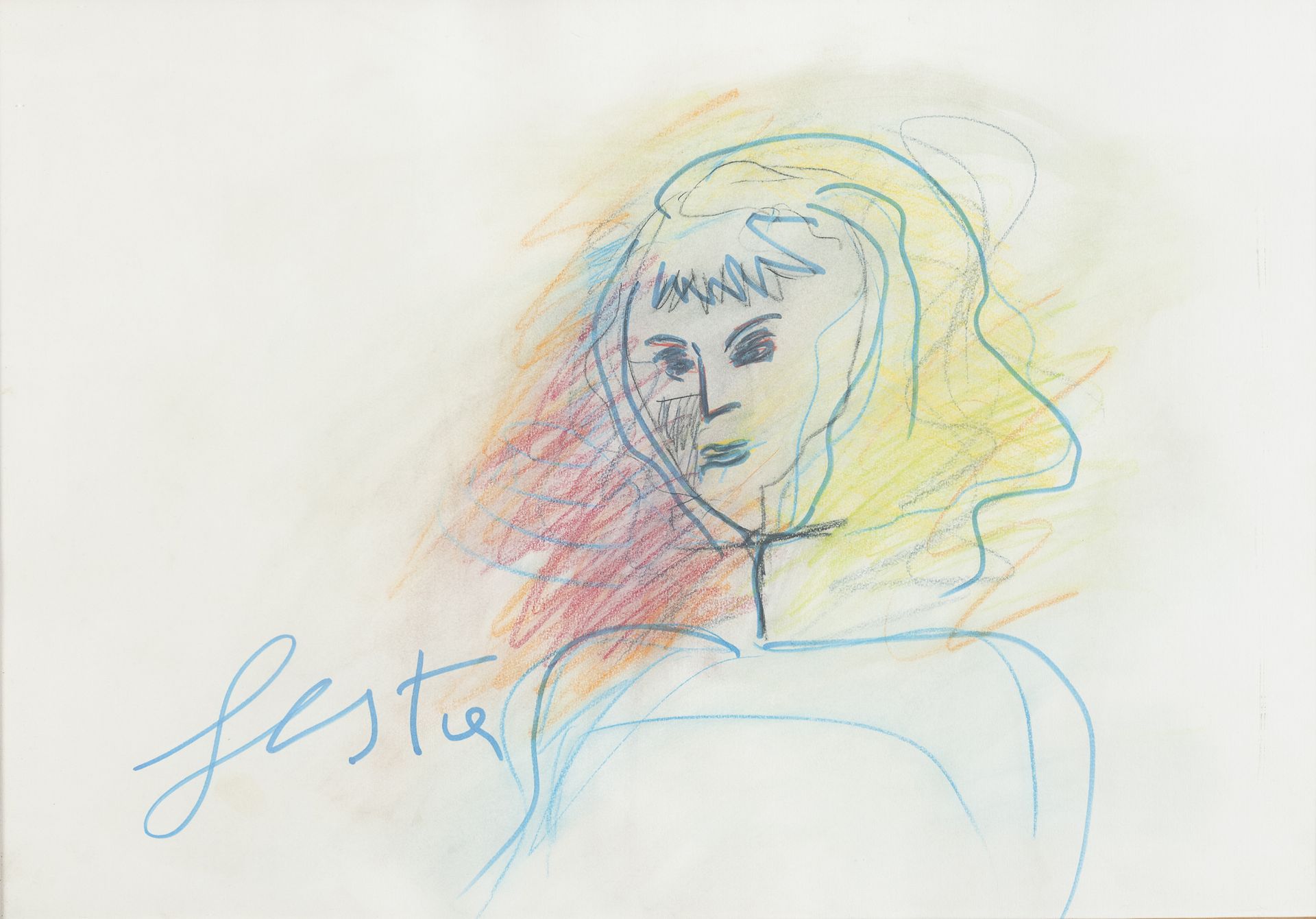 Null 塔诺菲斯塔


(罗马 1938 - 1988)





无题


纸上粉彩和毡尖笔，50 x 70 cm.


左下角签名





对照片的认证&hellip;