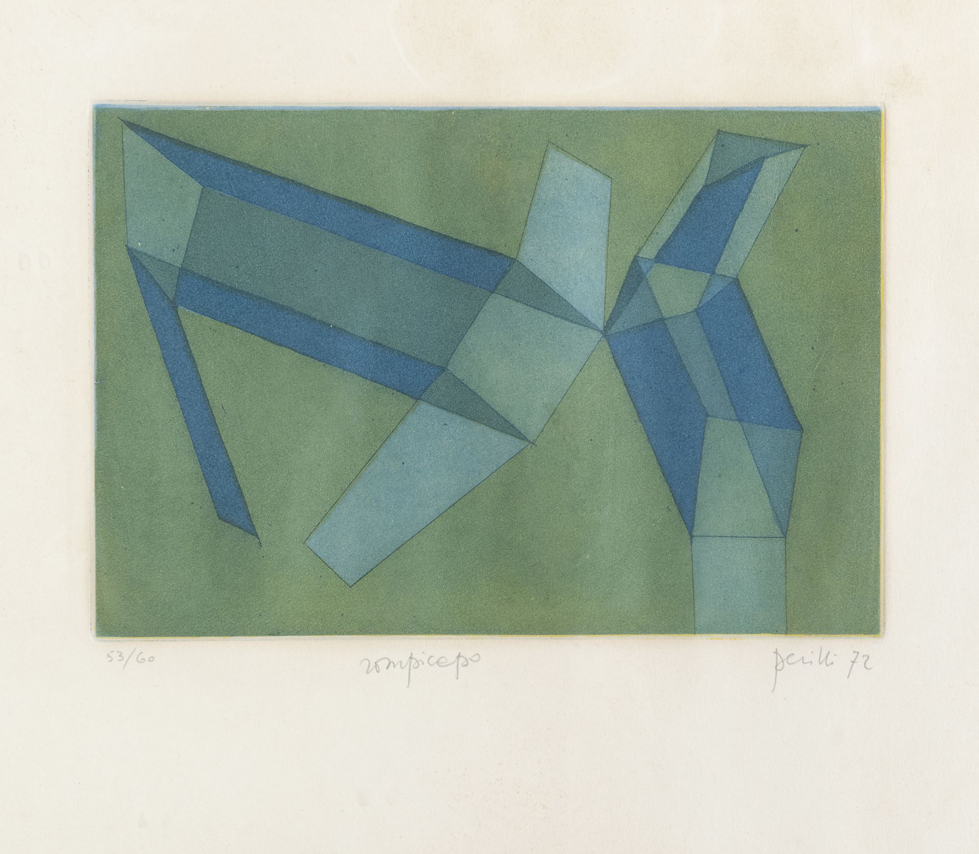 Null 阿奇尔-佩里利


(罗马1927年)





Rompicapo, 1972


彩色蚀刻和水印，前53/60


版面尺寸，cm. 20 x 2&hellip;