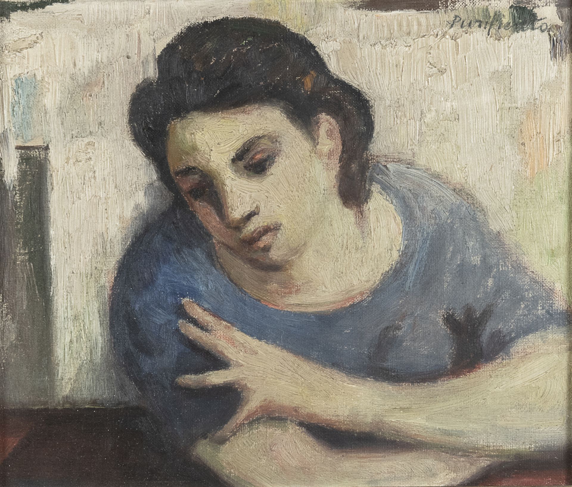 Null Domenico purificato


(Fondi 1915 - Rome 1984)





深思熟虑的女性，20世纪50年代


画布上的&hellip;