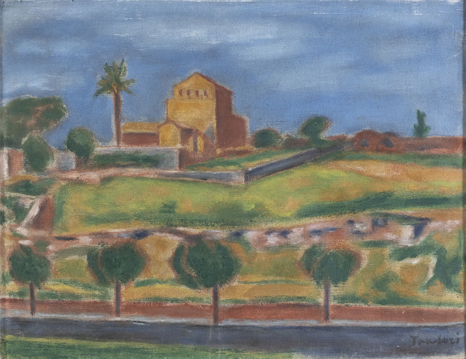 Null 奥尔菲奥-坦布尔


(Jesi 1910 - Paris 1994)





罗马，1940年代


布面油画，厘米，36 x 46


签名在右&hellip;