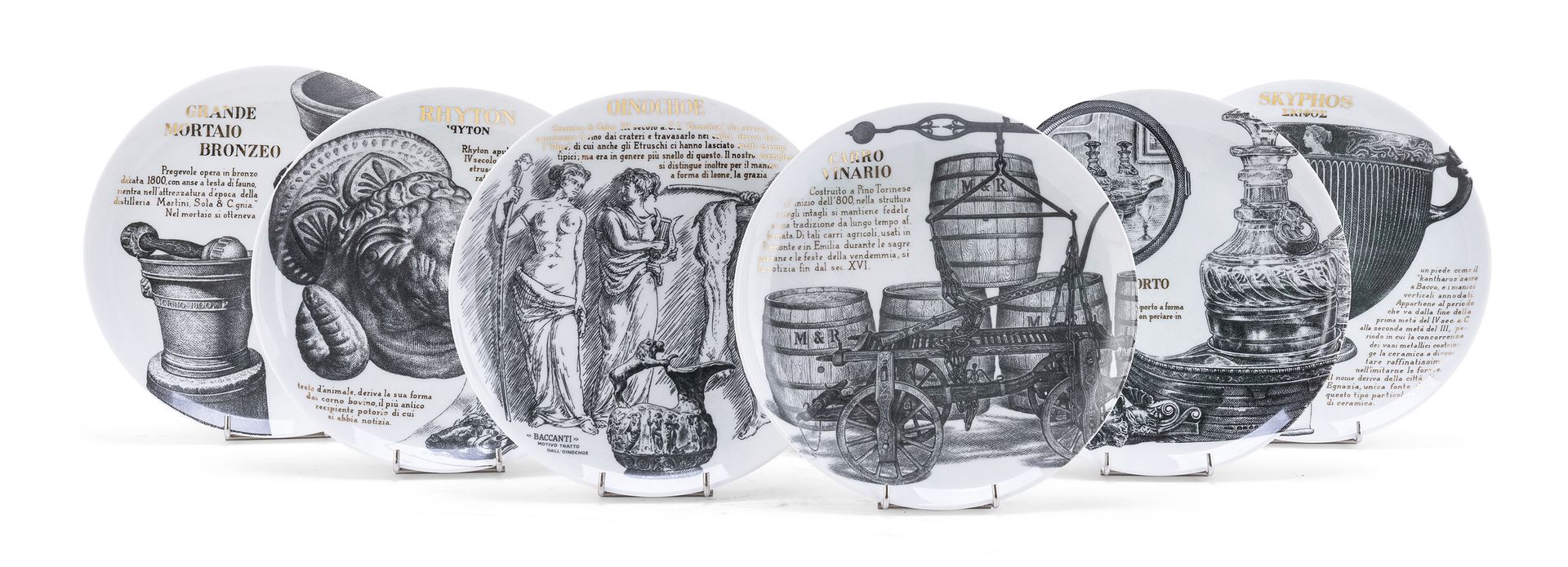 Null SIX PLATS DE PIERO FORNASETTI (Milan 1913 - 1988), 1970


en céramique blan&hellip;