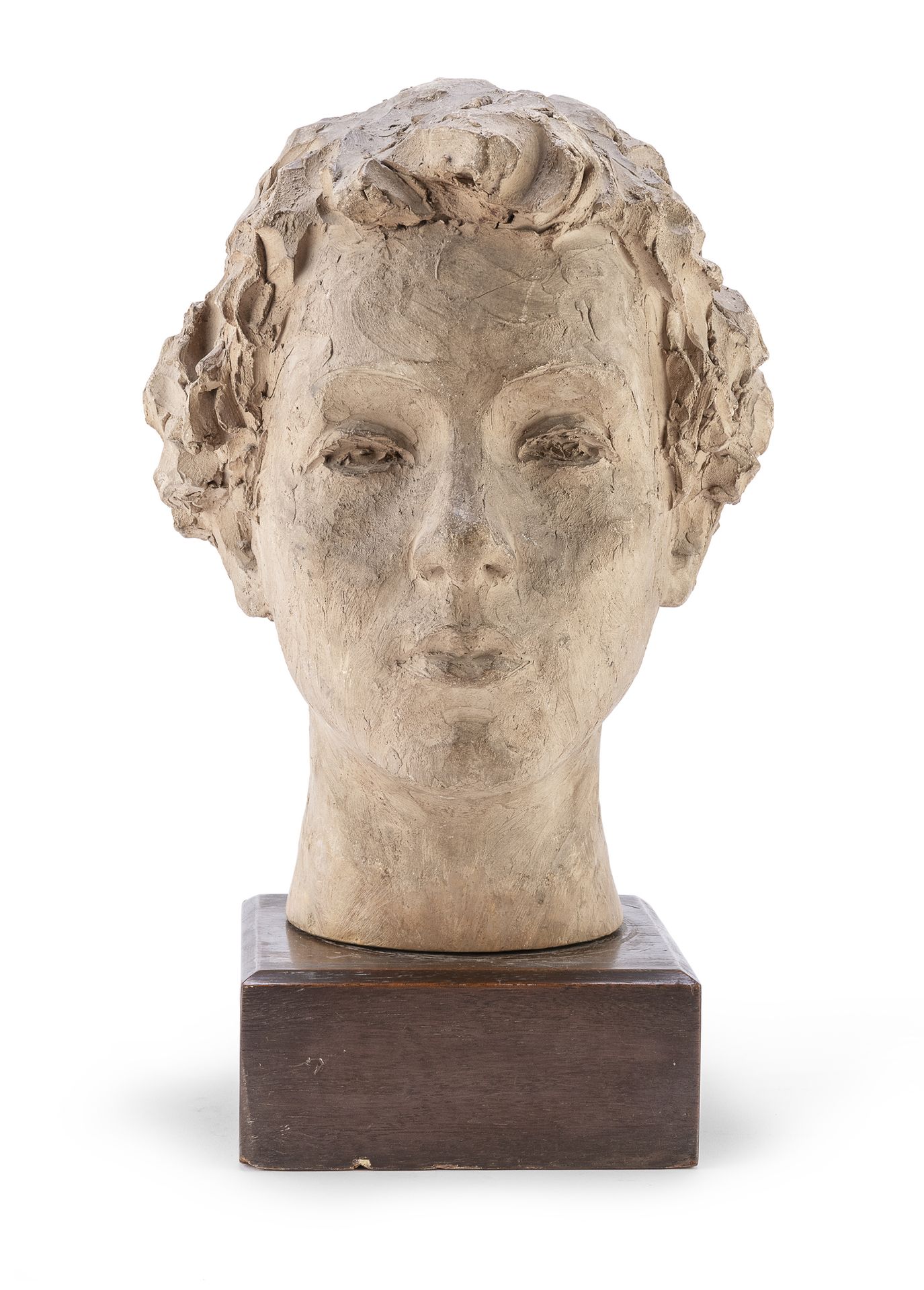 Null GAETANO MARTINEZ, att.


(Galatina 1892 - Rome 1951)





一个年轻人的头


陶器雕塑，高3&hellip;