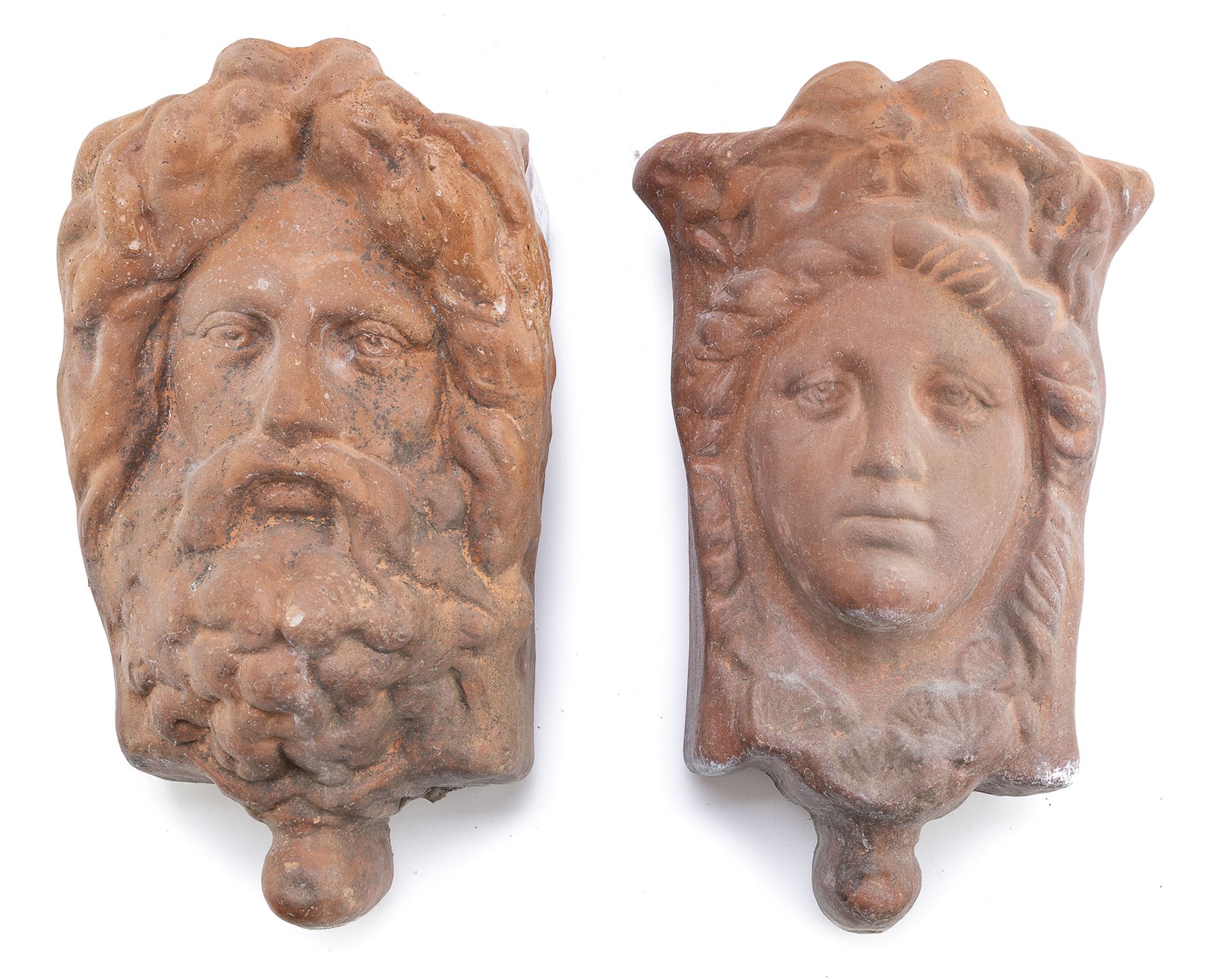 Null PAIR OF WALL VASES, ARCHAEOLOGICAL STYLE