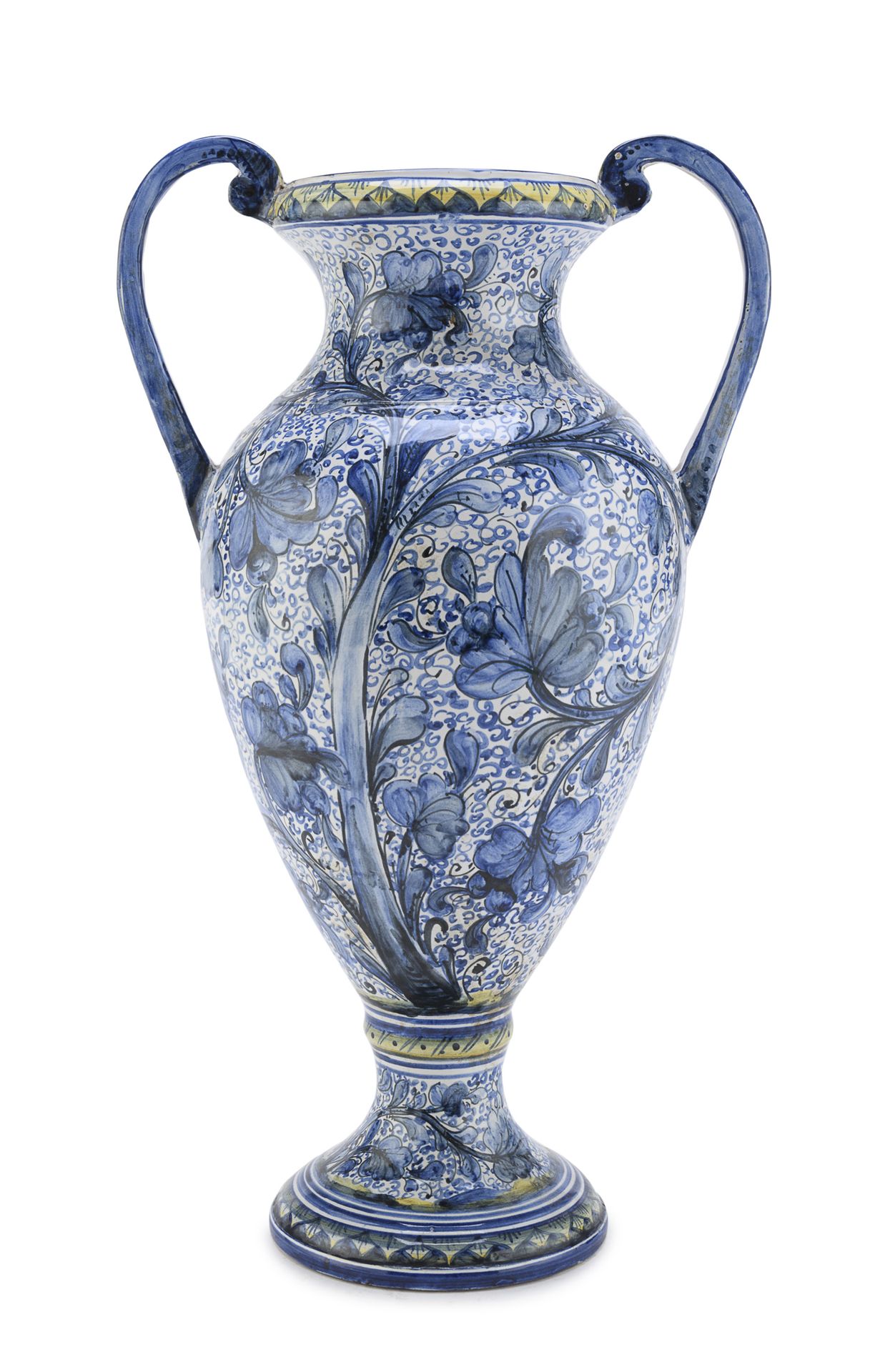 Null VASE EN CÉRAMIQUE, 20E SIÈCLE


en glaçure blanche et bleue avec des reflet&hellip;