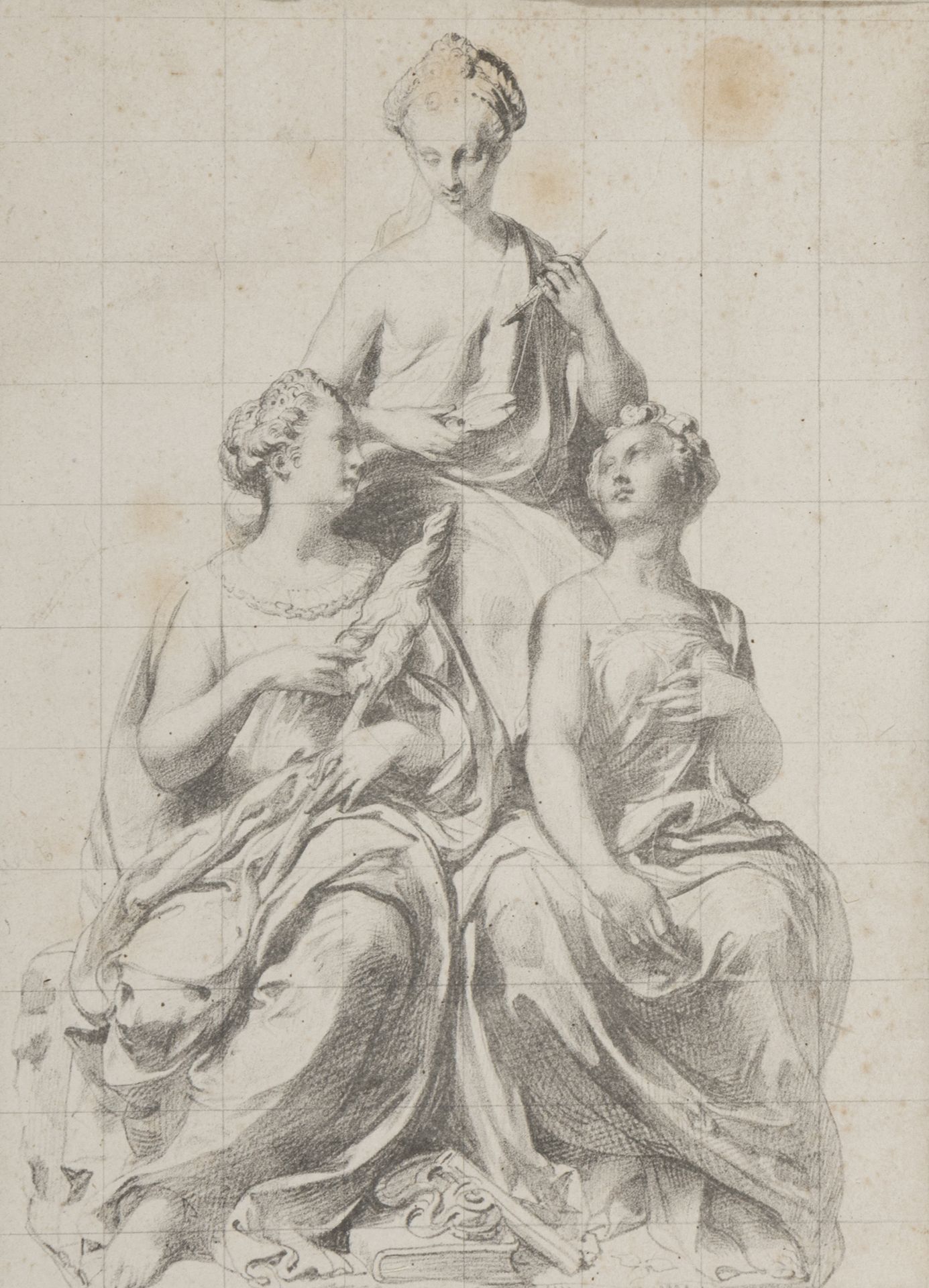 Null 意大利画家，19世纪





三种命运


纸上铅笔，cm. 23 x 16,5


有框