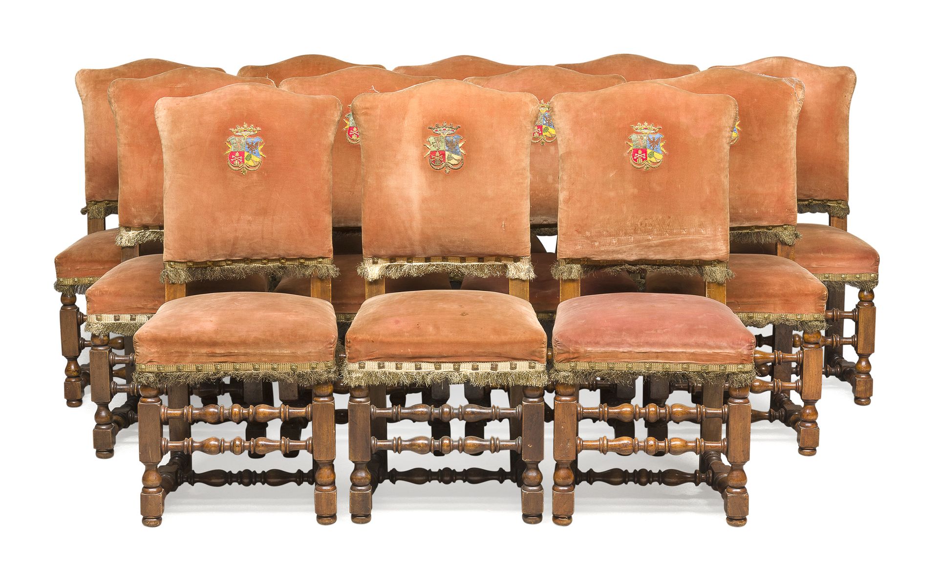 Null TWELVE NOBLE CHAIRS, LATE 19TH CENTURY