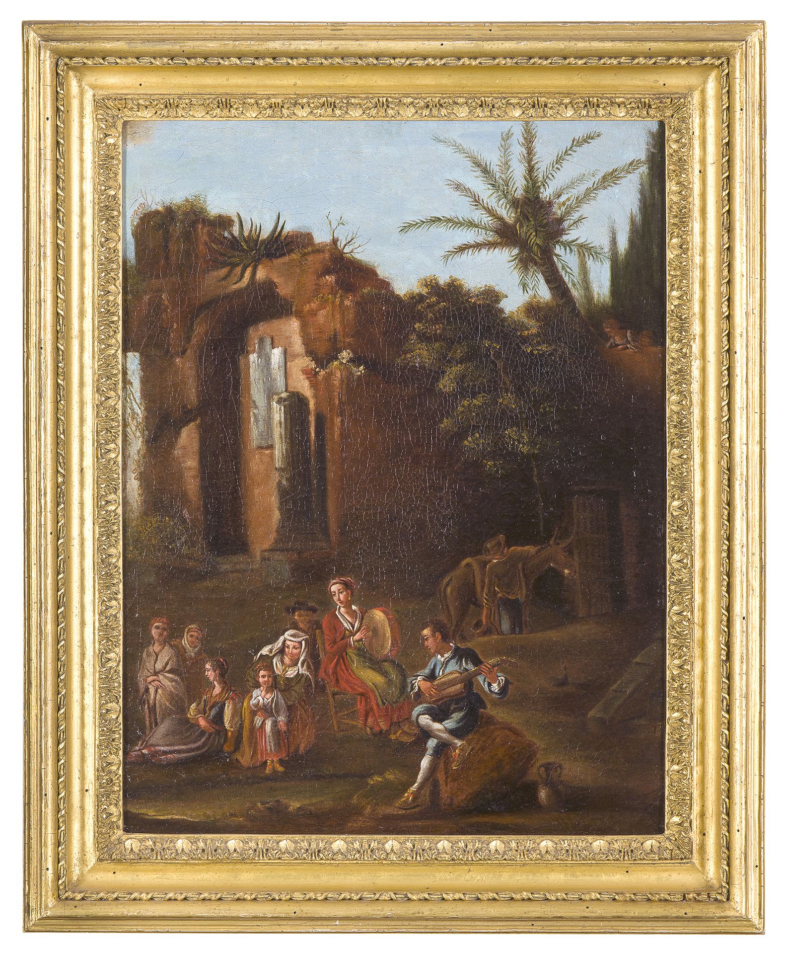 Null 活跃在意大利的荷兰画家，十七世纪末，十八世纪初





废墟中的农村场景


布面油画，cm. 47 x 35.5





画作的状况


19世&hellip;