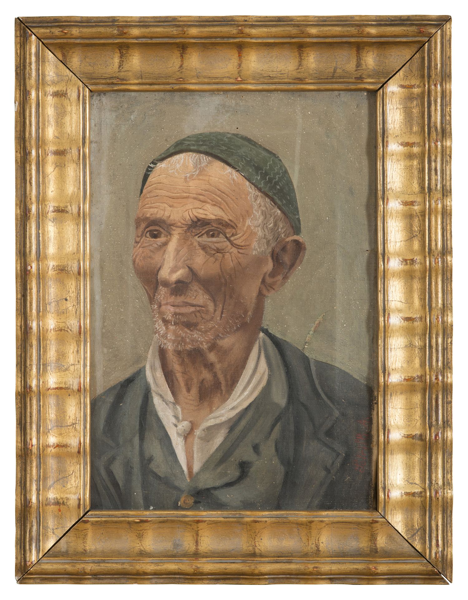 Null 意大利画家，20世纪初





渔夫


布面油画，厘米，36 x 25


右侧有 "Petrilli A. "签名


镀金框架