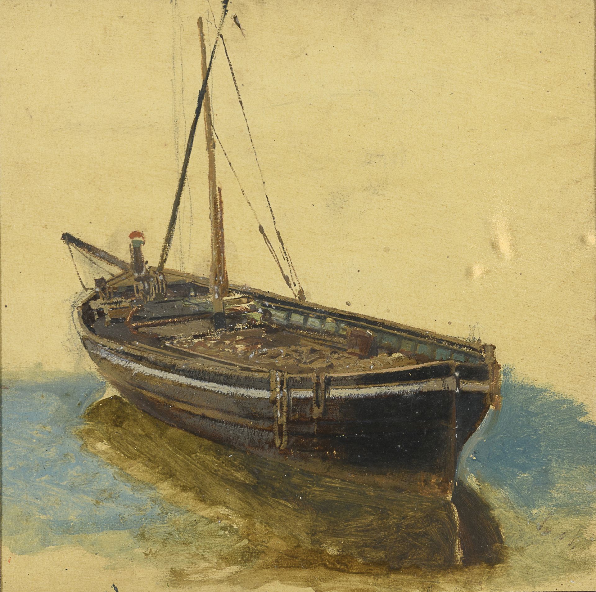 Null OIL PAINTING OF A BOAT