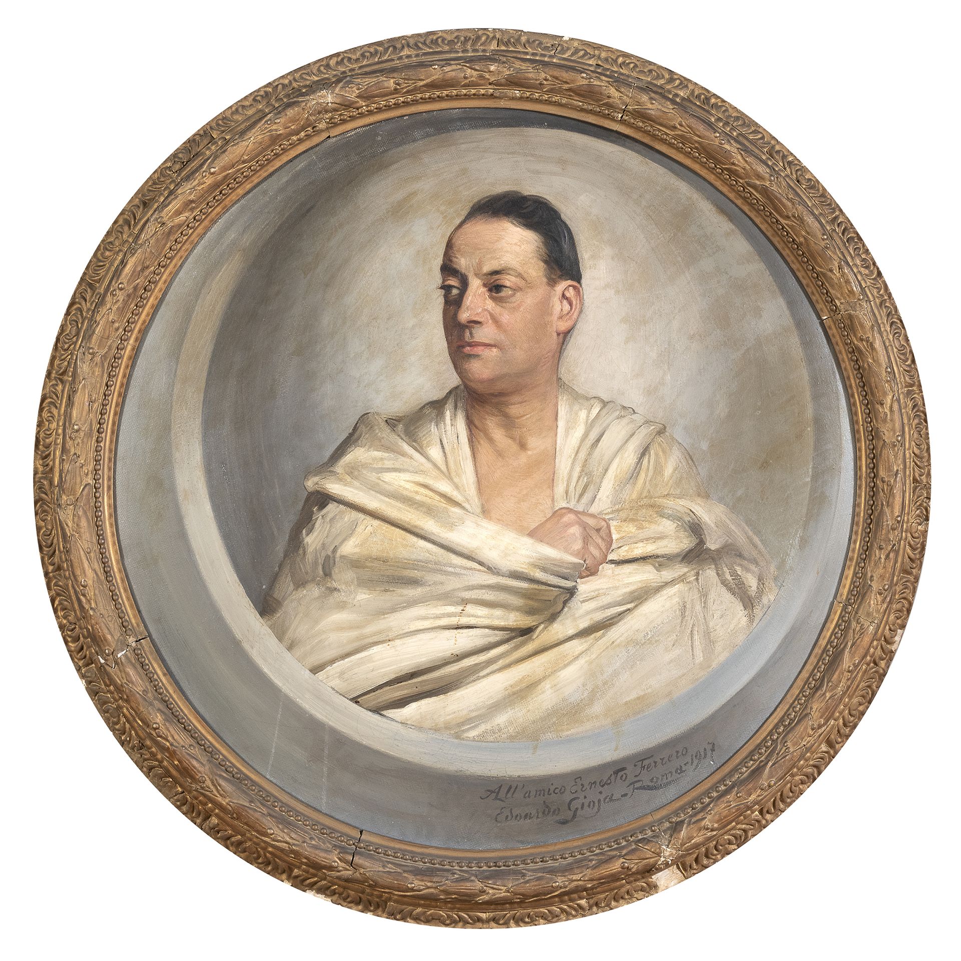 Null 埃多阿多-吉奥亚


(罗马1862年-伦敦1937年)





我的朋友费雷罗的画像


圆形画布上的油画，92厘米


右下方有 "Roma 1&hellip;