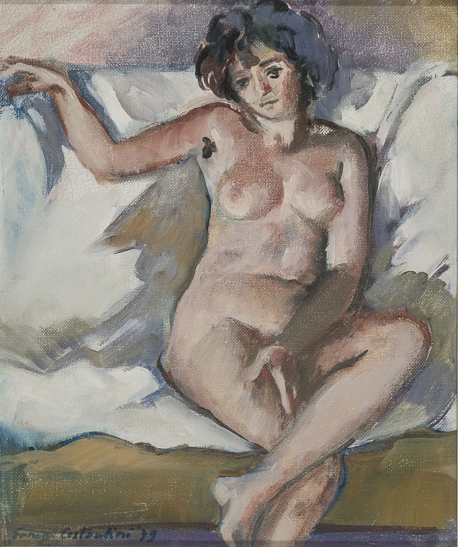 Null 埃尔纳尼-科斯坦蒂尼


(威尼斯 1922 - 2007)





裸体，1979年


布面油画，30 x 25厘米


签名和日期在左下方