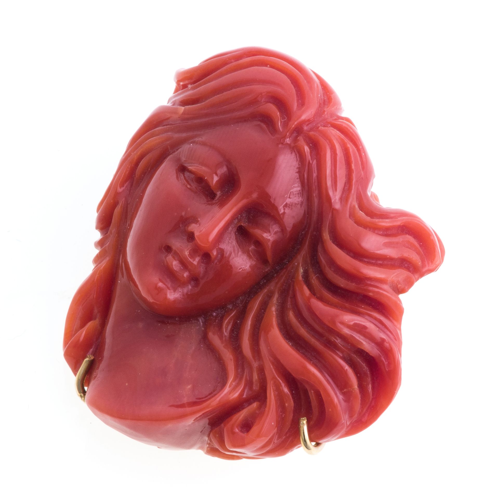 Null CORAL PENDANT BROOCH