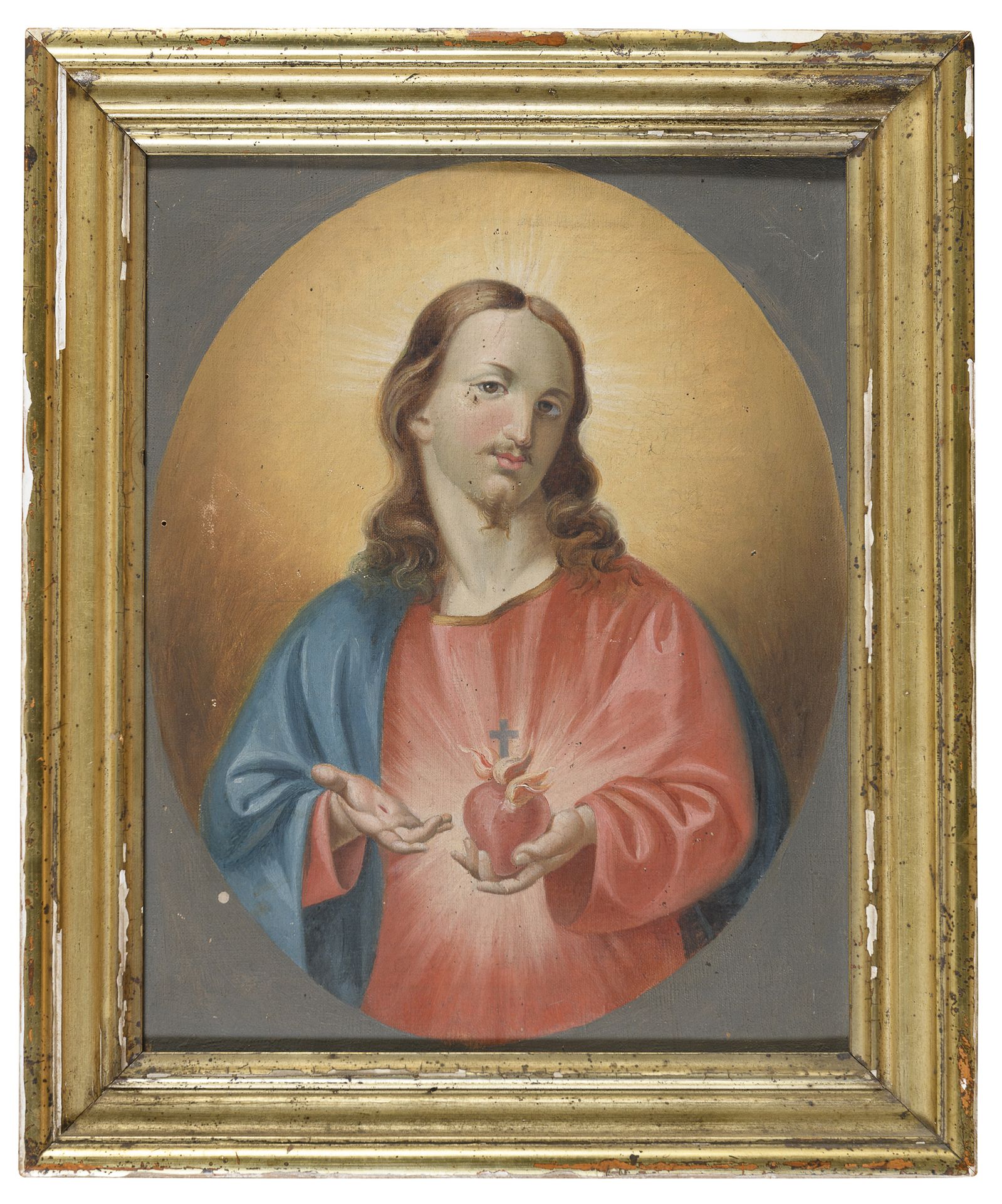 Null 罗马画家，19世纪



耶稣的圣心

布面油画，cm. 34 x 27

镀金木框（缺陷）