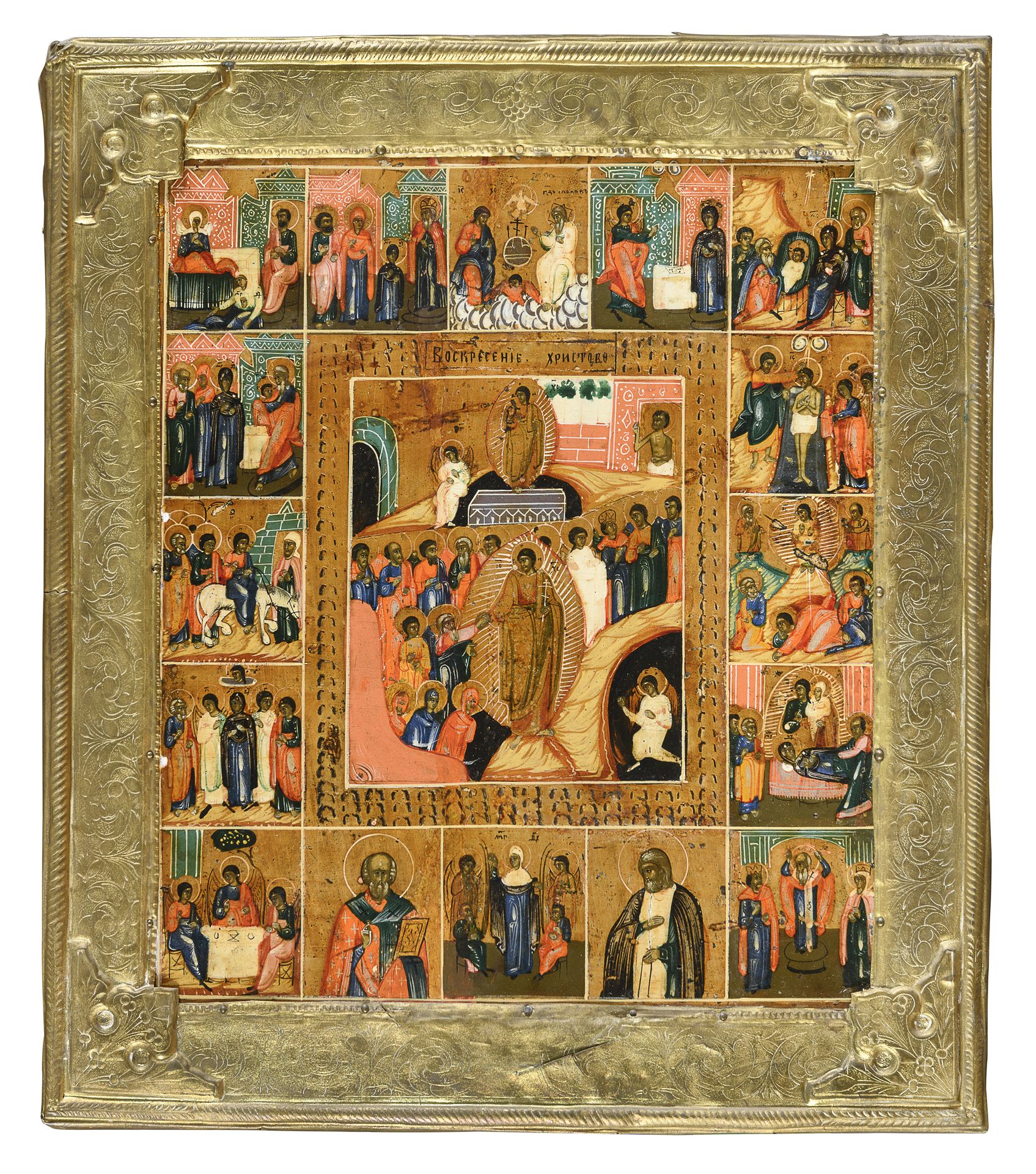 Null RUSSIAN TEMPERA ICON, LATE 18TH, EARLY 19TH CENTURY