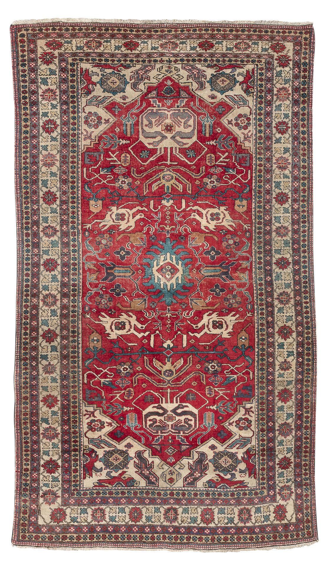 Null TAPIS KAZAK, PREMIÈRE MOITIÉ DU 20E SIÈCLE

avec des médaillons en forme d'&hellip;