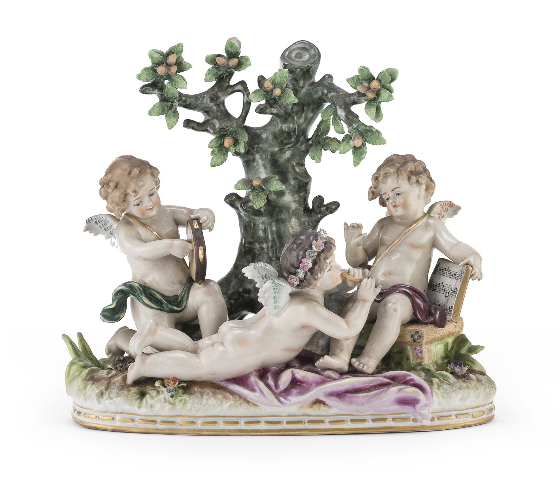 Null BEAUTIFUL GROUP IN PORCELAIN, FRANCE, LATE 19th CENTURY