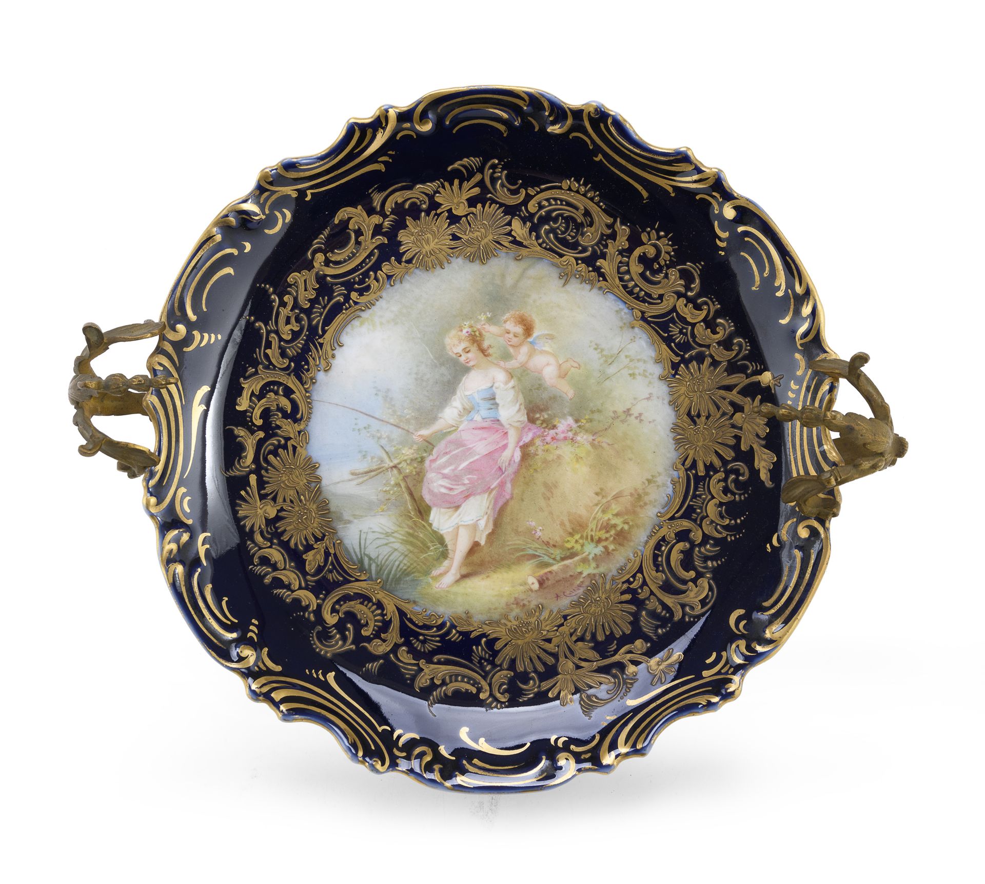 Null CENTERPIECE IN PORCELAIN AND BRONZE, SEVRES, LATE 19th CENTURY