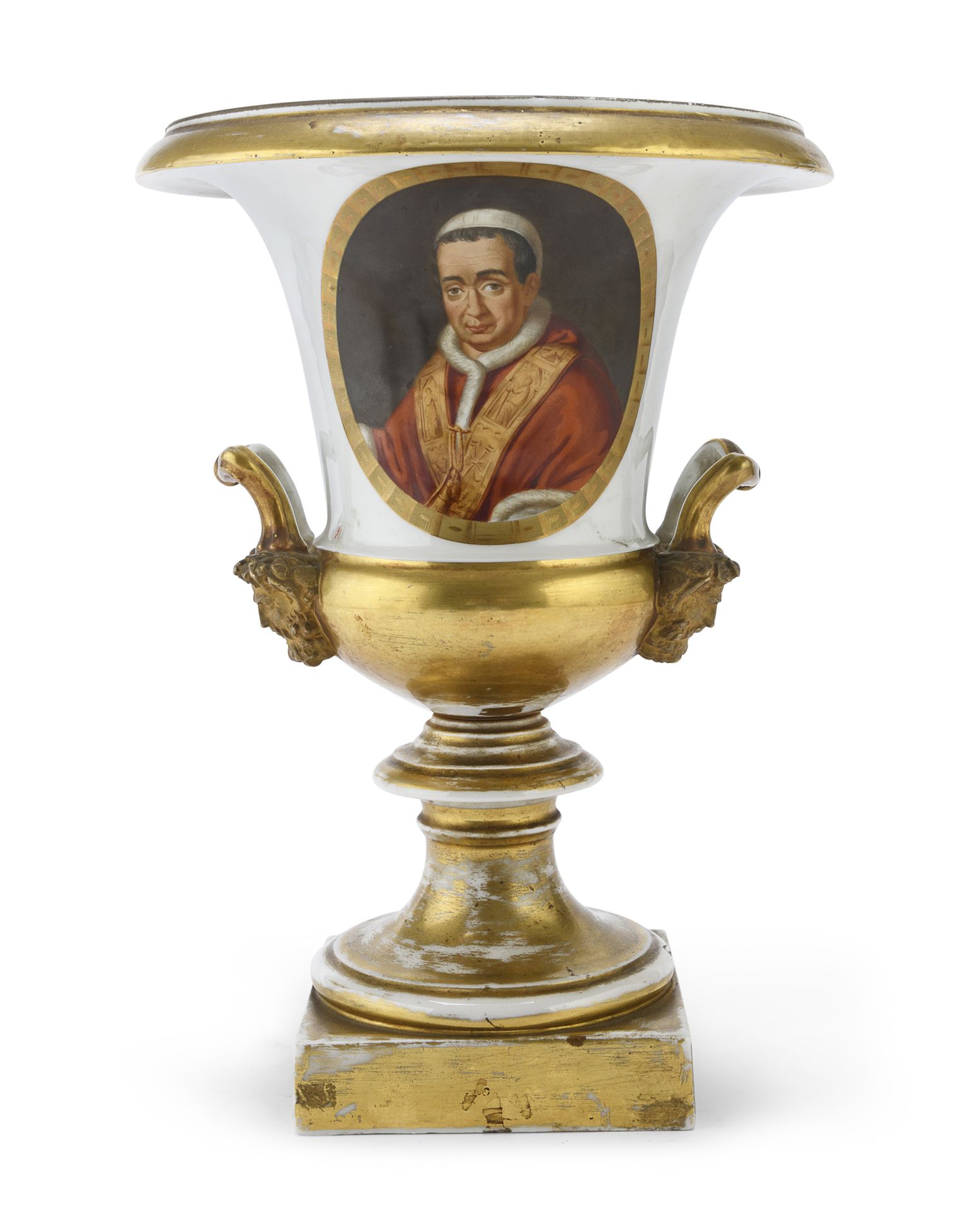 Null MEDICAL VASE WITH PORTRAIT OF POPE EARLY 19TH CENTURY