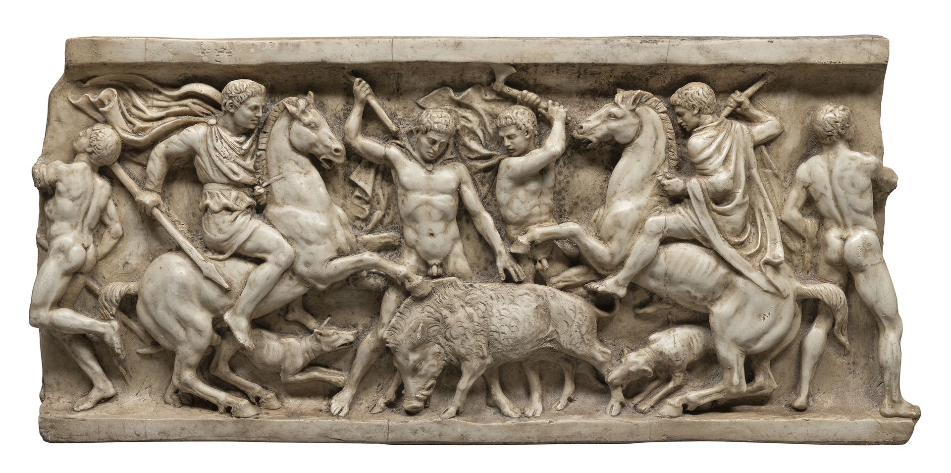Null ROMAN-STYLE HIGH RELIEF, EARLY 20TH CENTURY
in marble dust and plaster, dep&hellip;