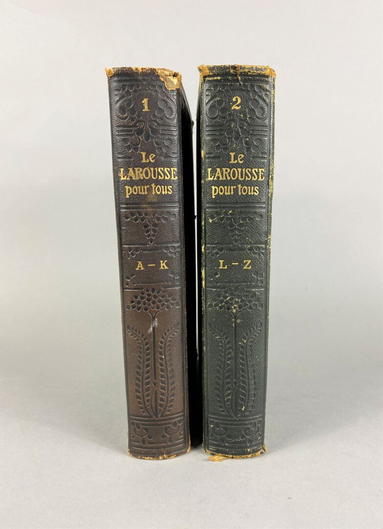 Null Larousse pour tous.

2 volumes

Early 20th century.

Some wear to the headp&hellip;