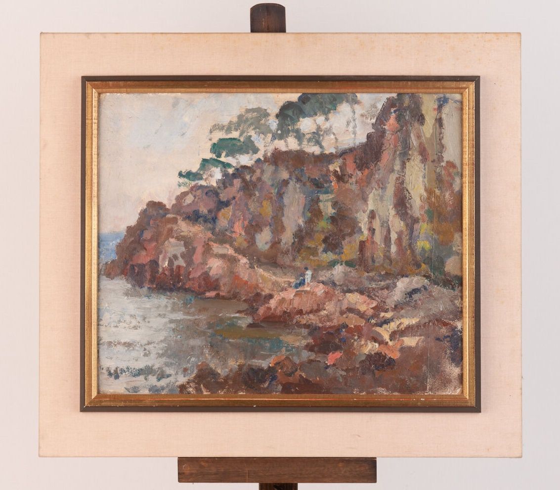 Null Claudio Félix (1875-?),

Paesaggio marino recto verso.

Olio su pannello.

&hellip;