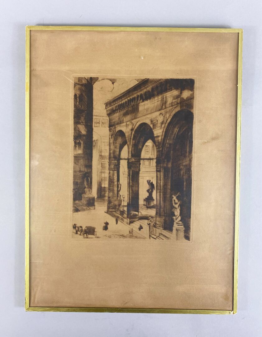 Null Le logge di Firenze.

Acquaforte.

XIX secolo.

23,5 x 17,5 cm