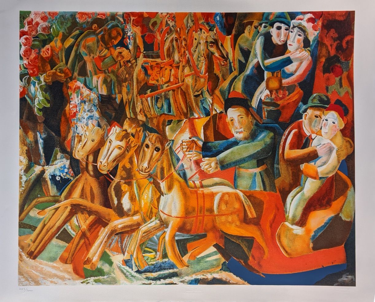 Null Pavel Filonov (russe, 1883-1941), Semaine de carnaval, lithographie, numéro&hellip;