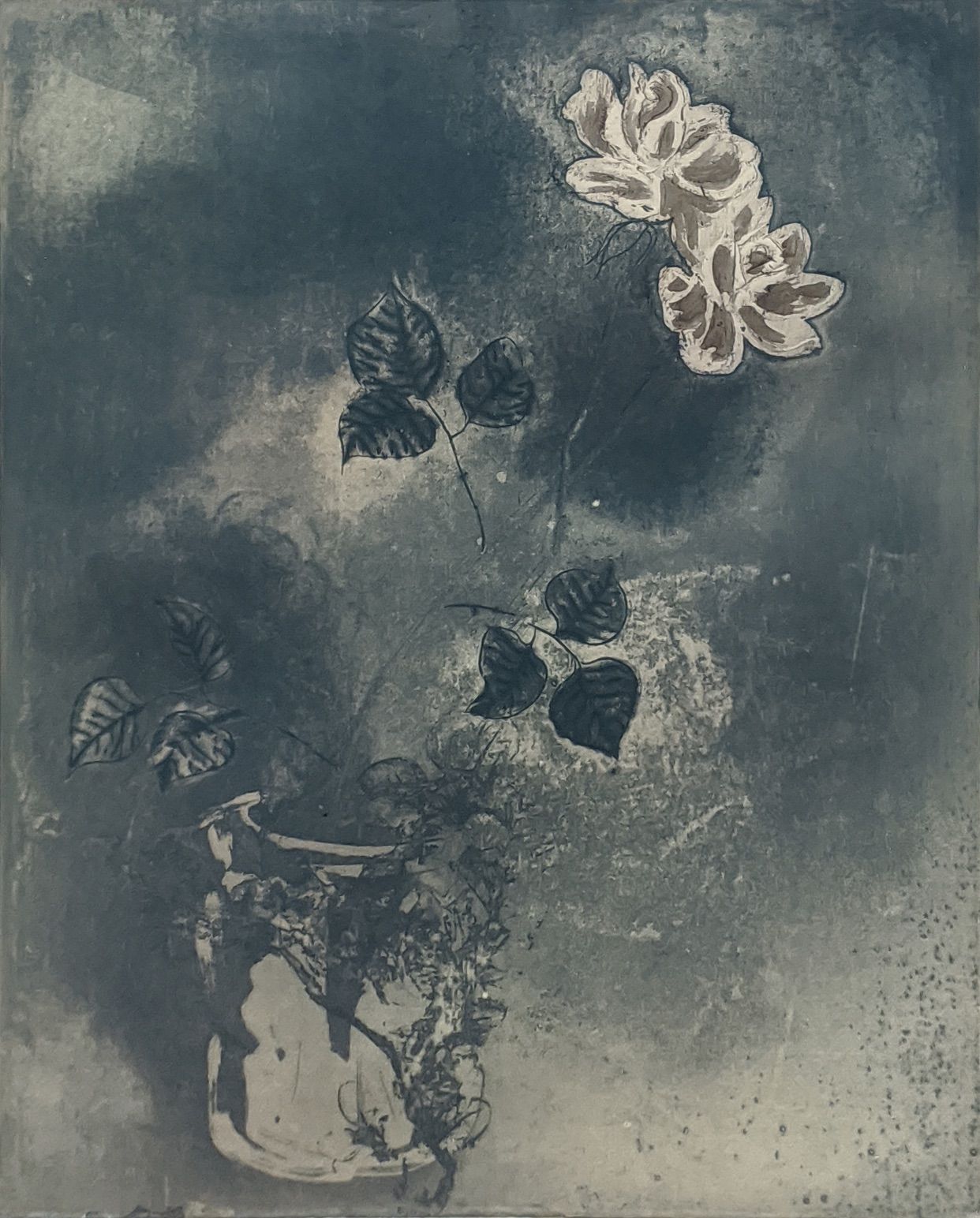 Kaiko Mot Kaiko Moti (1921-1989), Vaso di fiori, acquatinta, firmata a matita e &hellip;