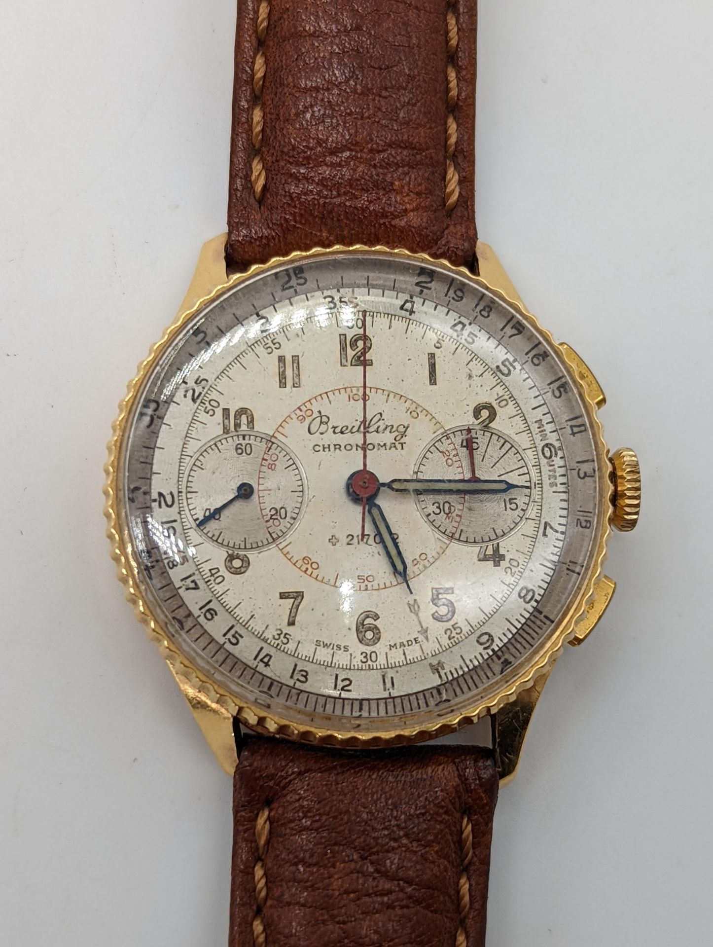 BREITLING Un Breitling Chronomat en or 18ct, ref.769, années 1940, diamètre du c&hellip;