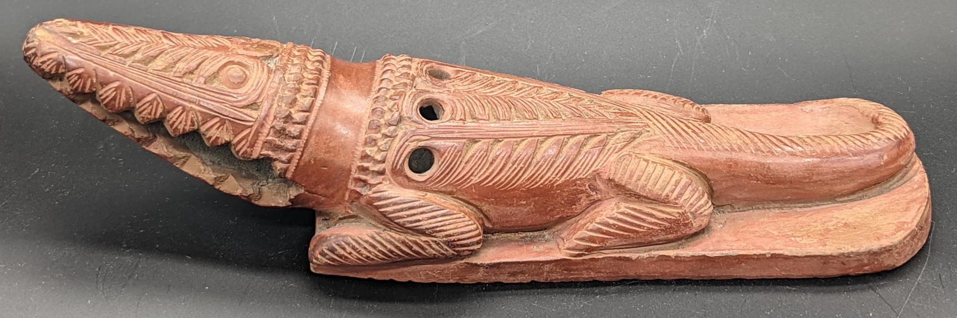 Null Ein ungewöhnlicher osmanisch-ägyptischer Tophan-Ton-Krokodil-Fußschrubber a&hellip;