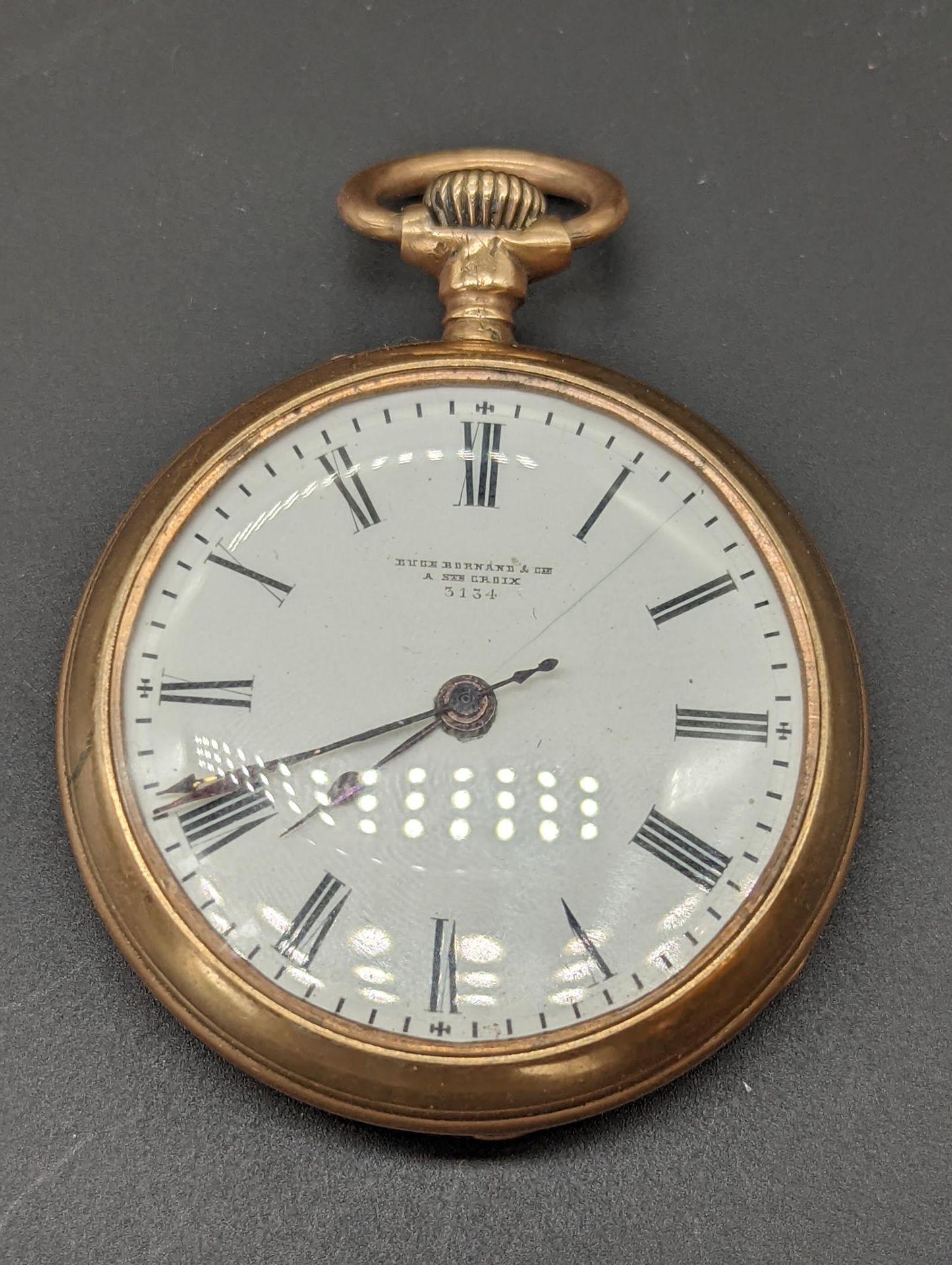 Eugène BORNAND Reloj de bolsillo Eugène Bornand, esfera firmada Euge Bornard & C&hellip;