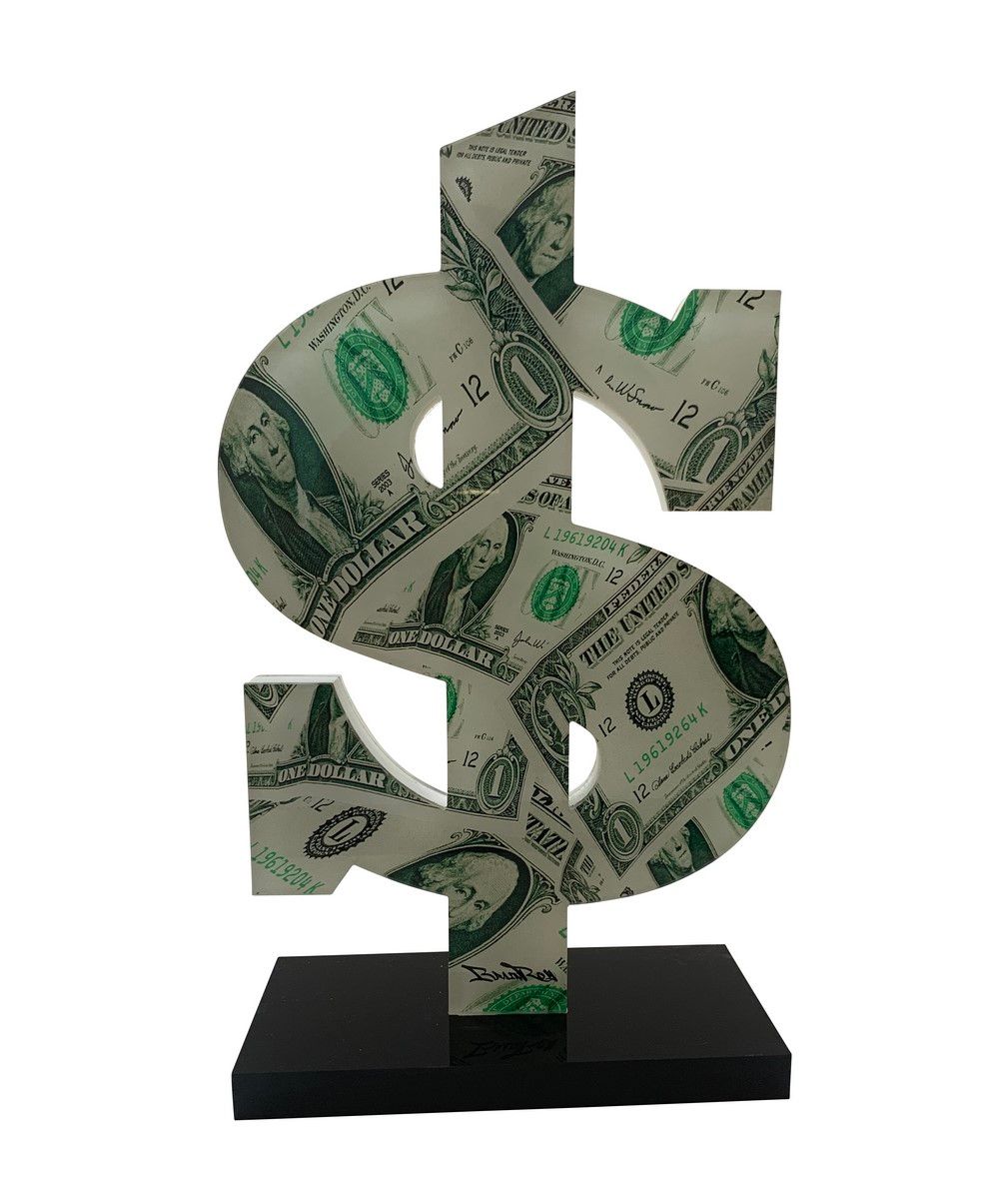 Null BRAIN ROY (MR&ROY, Né en 1980) 

Sculpture Dollar, hommage à Andy Warhol 

&hellip;
