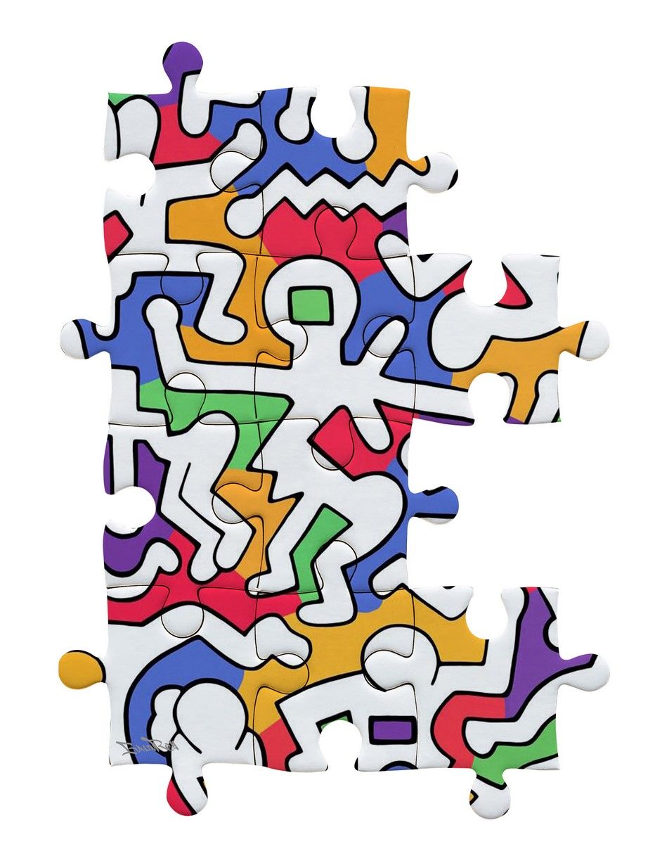 Null BRAIN ROY (MR&ROY, Né en 1980) 

Puzzle hommage Keith Haring, Colors

Impre&hellip;