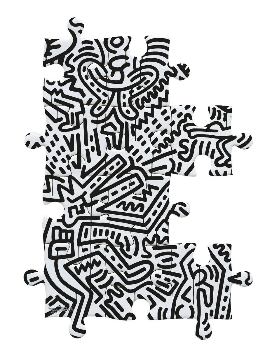 Null BRAIN ROY (MR&ROY, born 1980) 

Keith Haring tribute puzzle, Black and Whit&hellip;