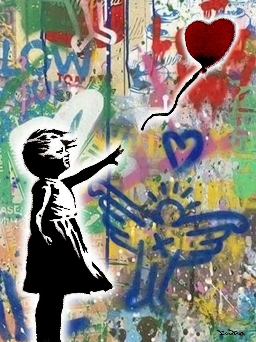 Null BRAIN ROY (MR&ROY, Born in 1980) 

Girl with a Graffiti Balloon

Digital pr&hellip;