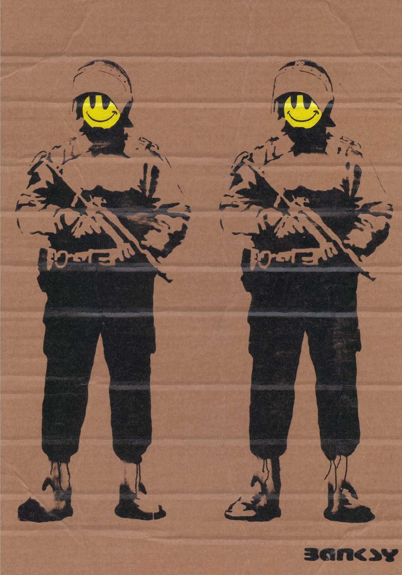 Null BANKSY DISMALAND (After)

Policemen

Aerosol spray and stencil on cardboard&hellip;