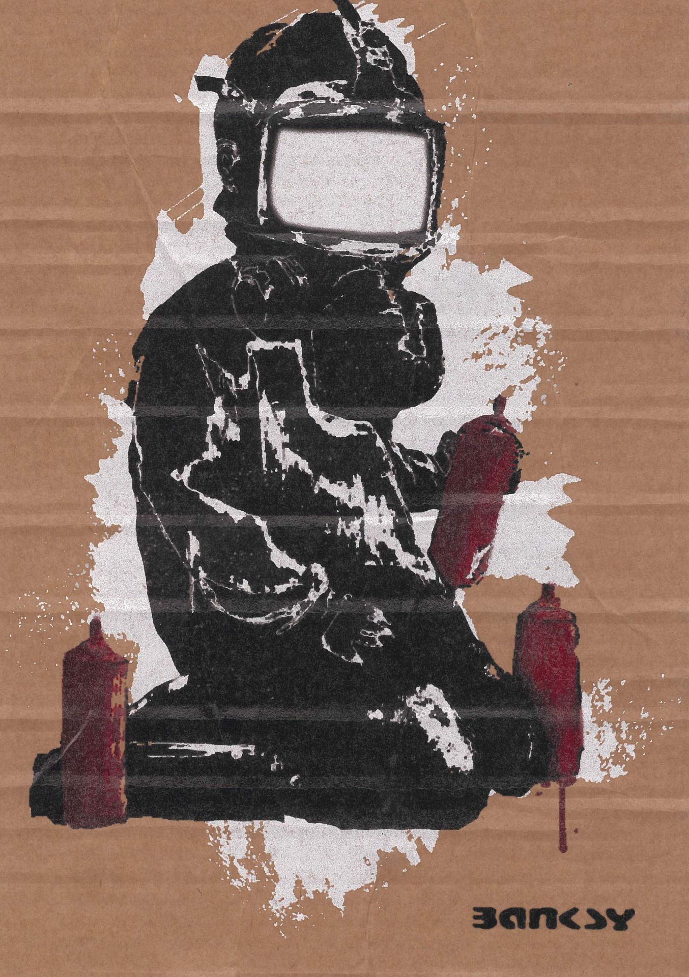 Null BANKSY DISMALAND (After)

Child with Gas Mask

Aerosol spray and stencil on&hellip;