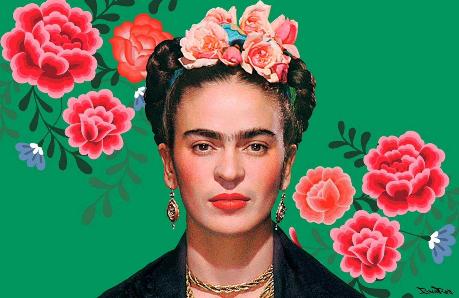 Null 布莱恩-罗伊（MR&ROY，1980年出生）。

Frida Kahlo

丙烯酸玻璃下的纸上数码胶印。有签名和编号的有6本。版本为6册。交付时有框架&hellip;